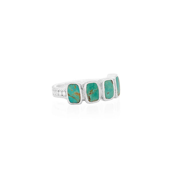 Anna Beck Turquoise Multi-Cushion Ring - Silver