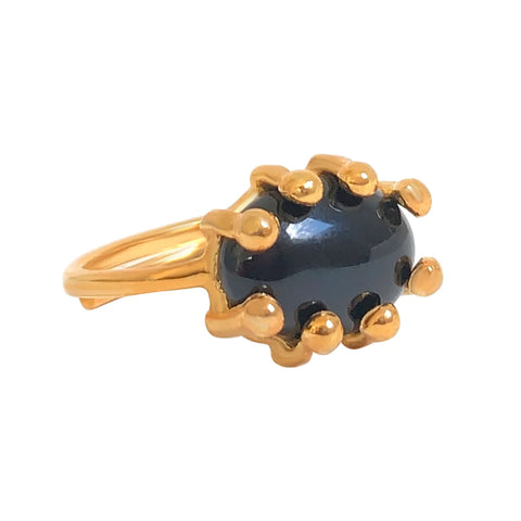 IBU Jewels Aum Onyx Ring - Gold