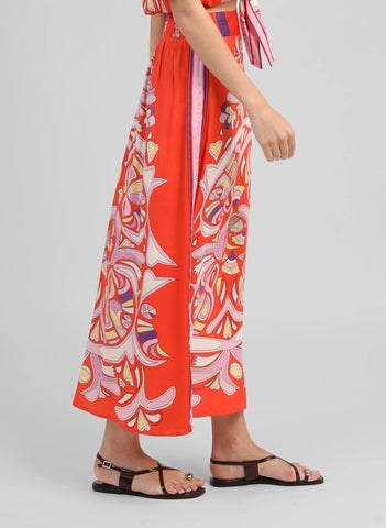 An'ge Paris Robinson Printed Maxi Skirt - Astola Piment