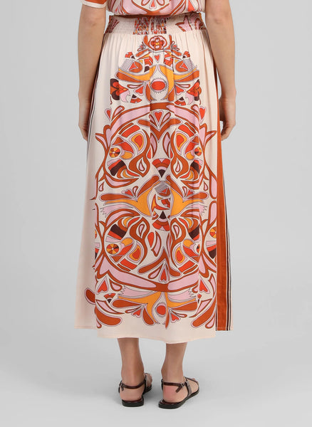 An'ge Paris Robinson Printed Maxi Skirt - Venicia Caramel