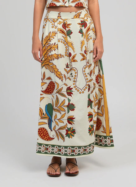 An'ge Paris Rosaline Printed Maxi Skirt - Tropico