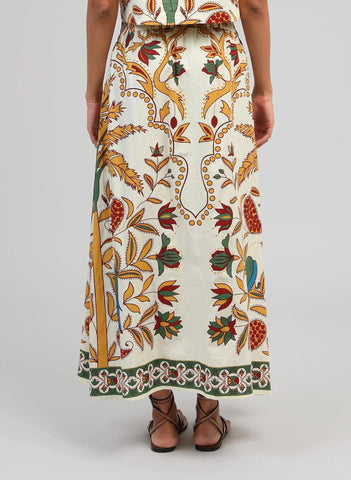 An'ge Paris Rosaline Printed Maxi Skirt - Tropico