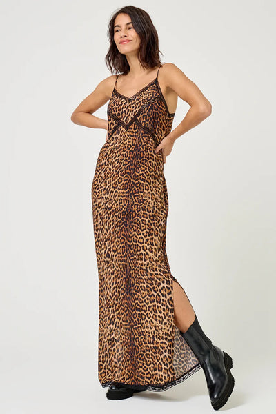 Five Leopard Print Slip Dress