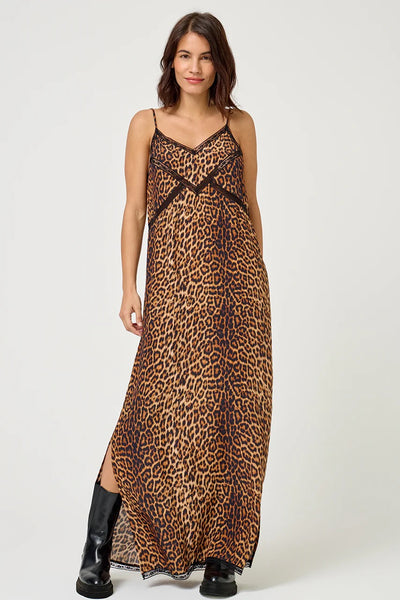 Five Leopard Print Slip Dress