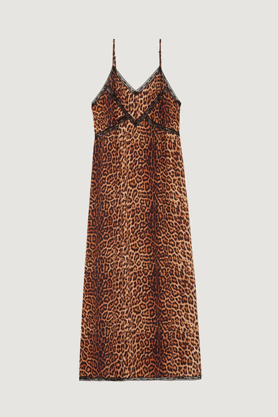 Five Leopard Print Slip Dress