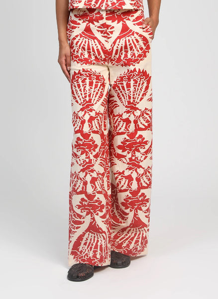 An'ge Printed Wide Leg Trousers - Adeline Rouge