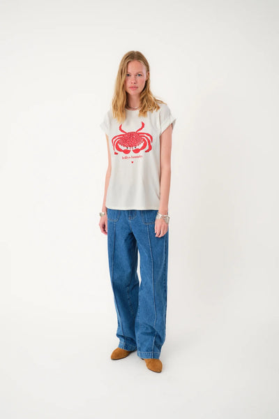 Lollys Laundry RomanLL Crab Tee - White