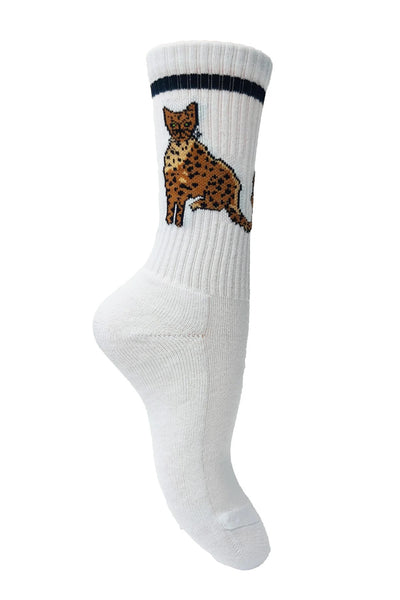 Lolly's Laundry Rowan Leopard Socks - White (one size)