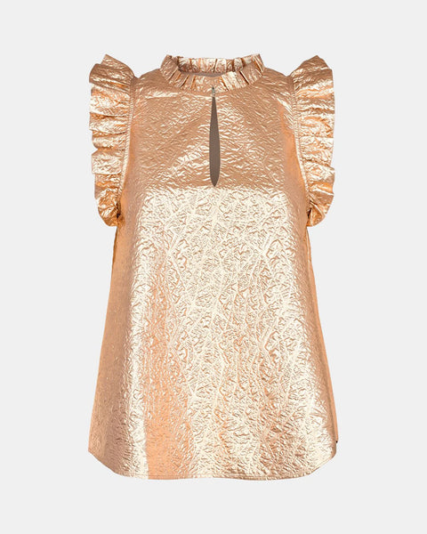 Sofiie Schnoor Frill Top - Rose Gold