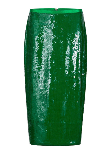 Coster Copenhagen Sequins Skirt - Lush Green