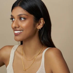 Orelia Jewellery Pavé Lightning & Starburst Micro Hoop Ear Stacking Set - Gold