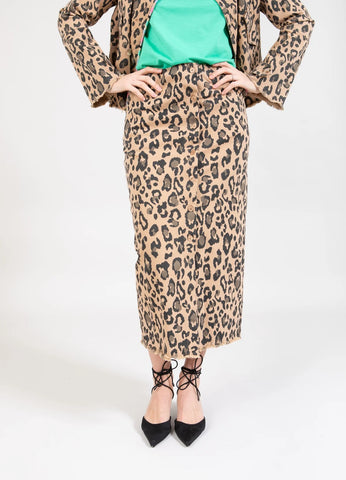 Coster Copenhagen Skirt in Blurry Leopard Print