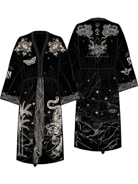 Me369 Sophia Kimono Dress - Black Magic