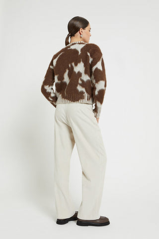 Ottod'Ame Cow Print Wool blend Sweater