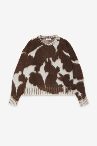 Ottod'Ame Cow Print Wool blend Sweater