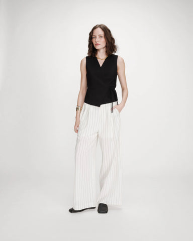 Grace & Mila Vilmont Tie Vest - Black