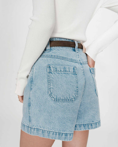 Grace & Mila Verne Denim Shorts - Sky Blue