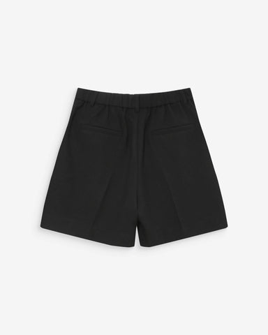 Grace & Mila Vite Straight Pleated Shorts - Black