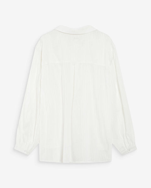 Grace & Mila Vibes Oversized Cotton Shirt - Ivoire