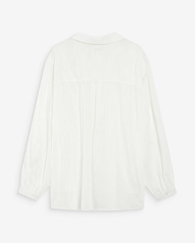 Grace & Mila Vibes Oversized Cotton Shirt - Ivoire