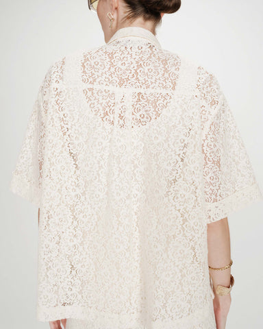 Grace & Mila Vendel Lace Blouse - Ecru