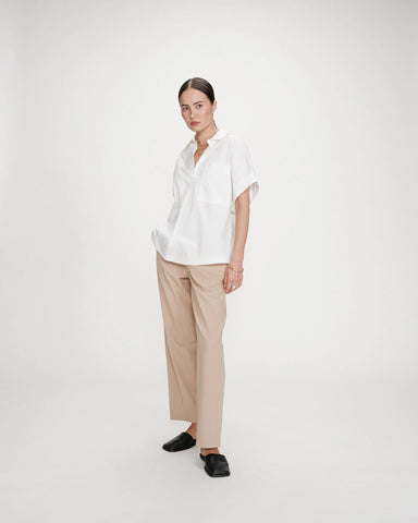 Grace & Mila Versigny Oversized Cotton Shirt - Ivoire