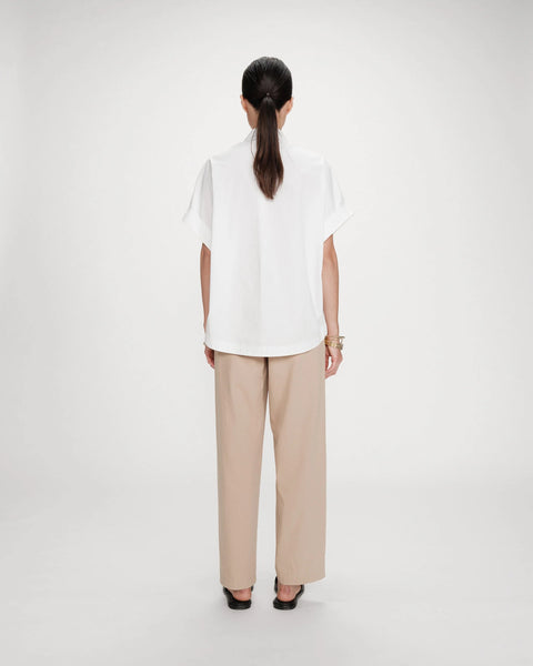 Grace & Mila Versigny Oversized Cotton Shirt - Ivoire
