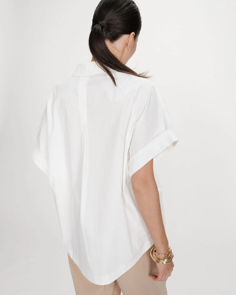 Grace & Mila Versigny Oversized Cotton Shirt - Ivoire