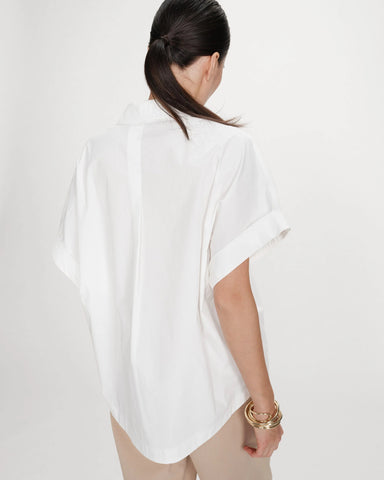 Grace & Mila Versigny Oversized Cotton Shirt - Ivoire