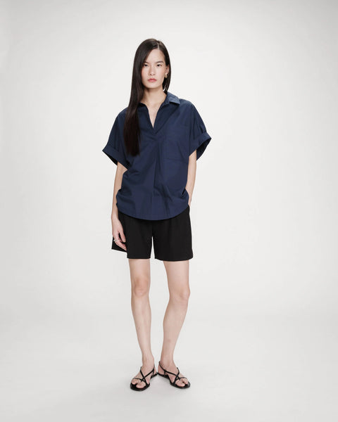 Grace & Mila Versigny Oversized Cotton Shirt - Marine