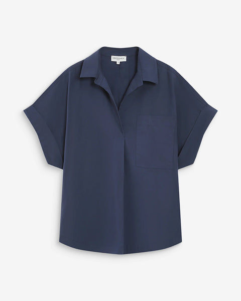 Grace & Mila Versigny Oversized Cotton Shirt - Marine