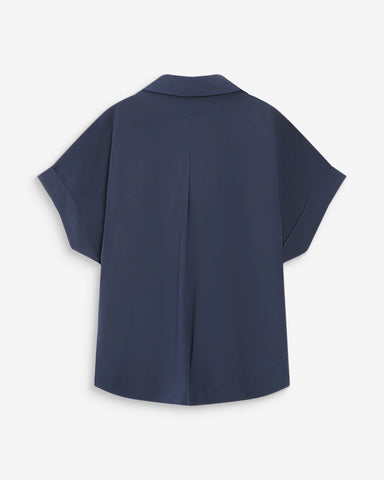 Grace & Mila Versigny Oversized Cotton Shirt - Marine
