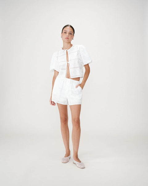 Grace & Mila Wyler Broderie Anglais Shorts - White