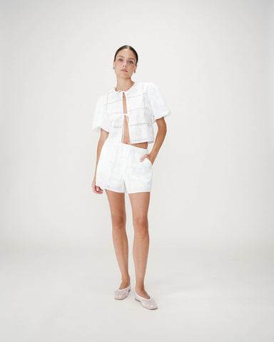Grace & Mila Wyler Broderie Anglais Shorts - White