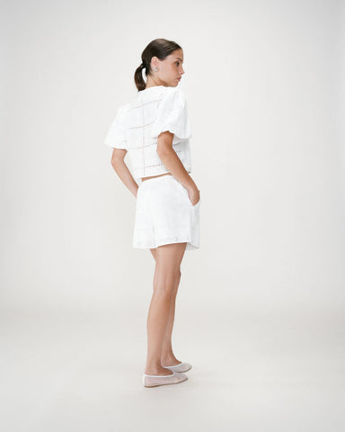 Grace & Mila Wyler Broderie Anglais Shorts - White