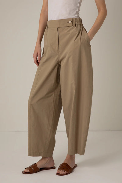 VI.VE.RE Thea Barrel Leg Trouser - Sand