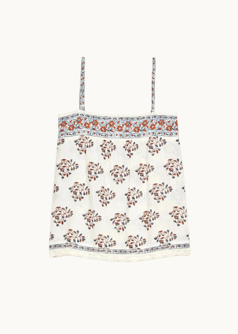 M.A.B.E Apparel Stella Camisole - Ecru / Rust
