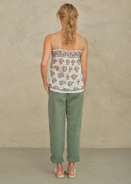 M.A.B.E Apparel Stella Camisole - Ecru / Rust
