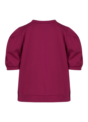 Coster Copenhagen Sweatshirt with Short Sleeves - Berry