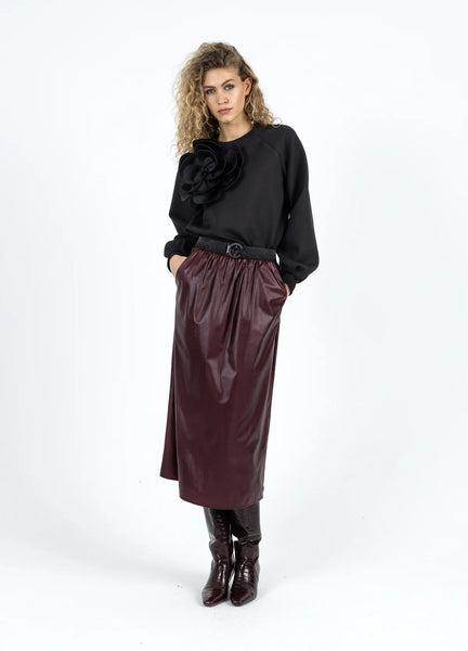 Coster Copenhagen Sweatshirt with Scuba Rose - Black