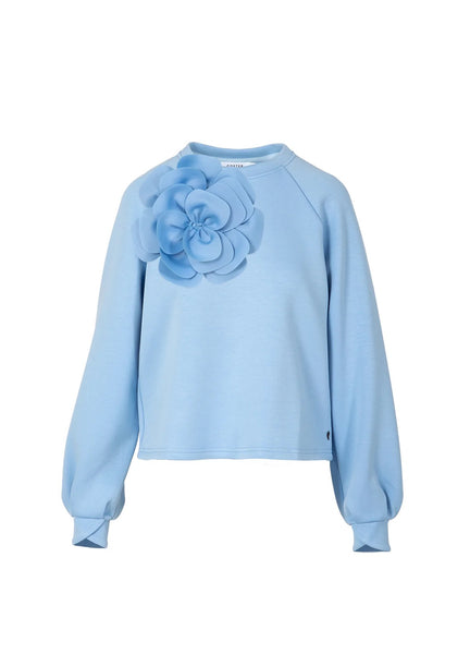 Coster Copenhagen Sweatshirt with Scuba Rose - Blue