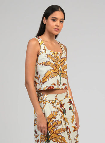 An'ge Paris Symaly Sleeveless Printed Top - Tropico