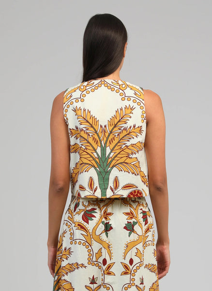 An'ge Paris Symaly Sleeveless Printed Top - Tropico
