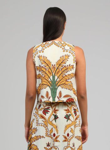 An'ge Paris Symaly Sleeveless Printed Top - Tropico