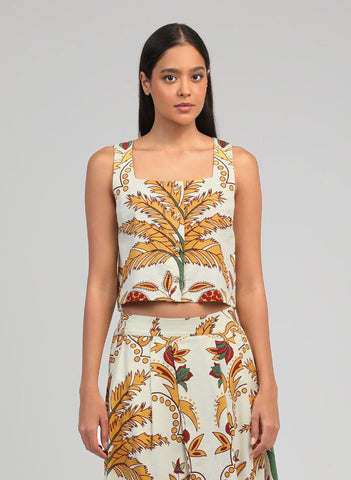 An'ge Paris Symaly Sleeveless Printed Top - Tropico