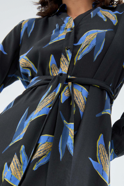 Compania Fantasicta Midi Shirt Dress - Corn Print