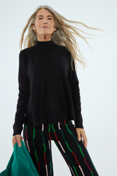 Compania Fantastica High Neck Knit - Black