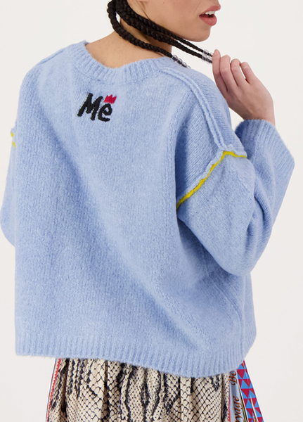 Me369 Laurel Sweater Blue Sky