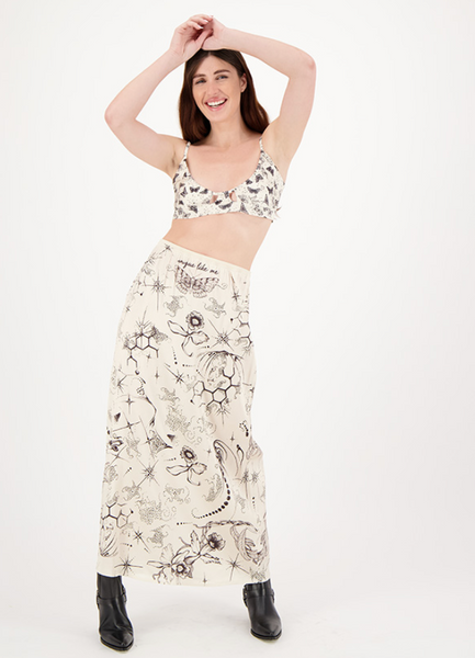 Me369 Anika Maxi Skirt - Tattoo