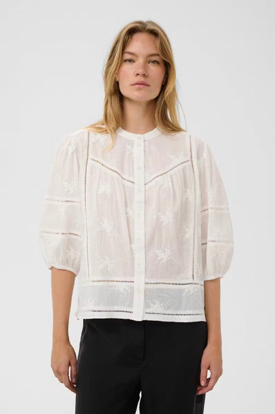 Soaked In Luxury SLEmbla Shirt-  Broken White